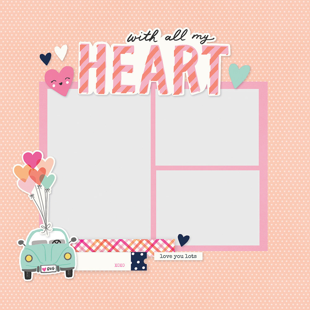 Simple Stories Simple Pages Pieces With All My Heart (16925) (DISCONTINUED)