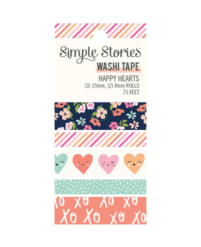 Simple Stories Happy Hearts Washi Tape (16922) (OUTLET)