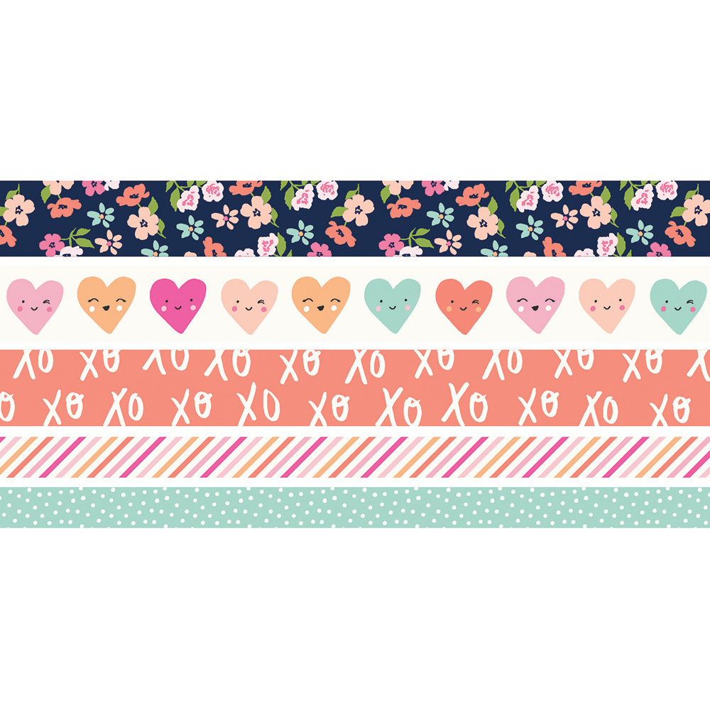 Simple Stories Happy Hearts Washi Tape (16922) (OUTLET)