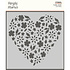 Happy Hearts Stencil Floral Heart (16924) (DISCONTINUED)