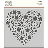 Simple Stories Happy Hearts Stencil Floral Heart (16924) (DISCONTINUED)