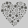 Simple Stories Happy Hearts Stencil Floral Heart (16924) (DISCONTINUED)