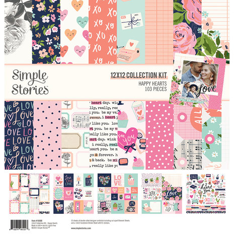Simple Stories Happy Hearts Collection Kit (16900) (DISCONTINUED)