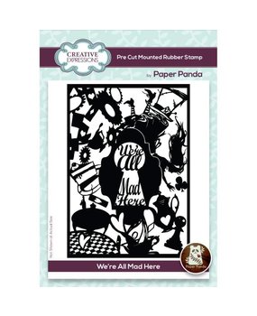 Creative Expressions Paper Panda Rubber Stamp A6 We're All Mad Here (CERPP008) (OUTLET)