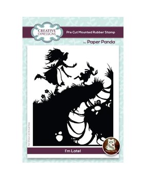 Creative Expressions Paper Panda Rubber Stamp A6 I'm Late! (CERPP007) (OUTLET)