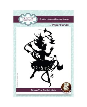 Creative Expressions Paper Panda Rubber Stamp A6 Down The Rabbit Hole (CERPP009) (OUTLET)