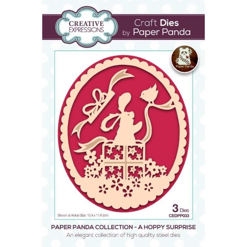 Creative Expressions Paper Panda Craft Die A Hoppy Surprise (CEDPP033) (OUTLET)