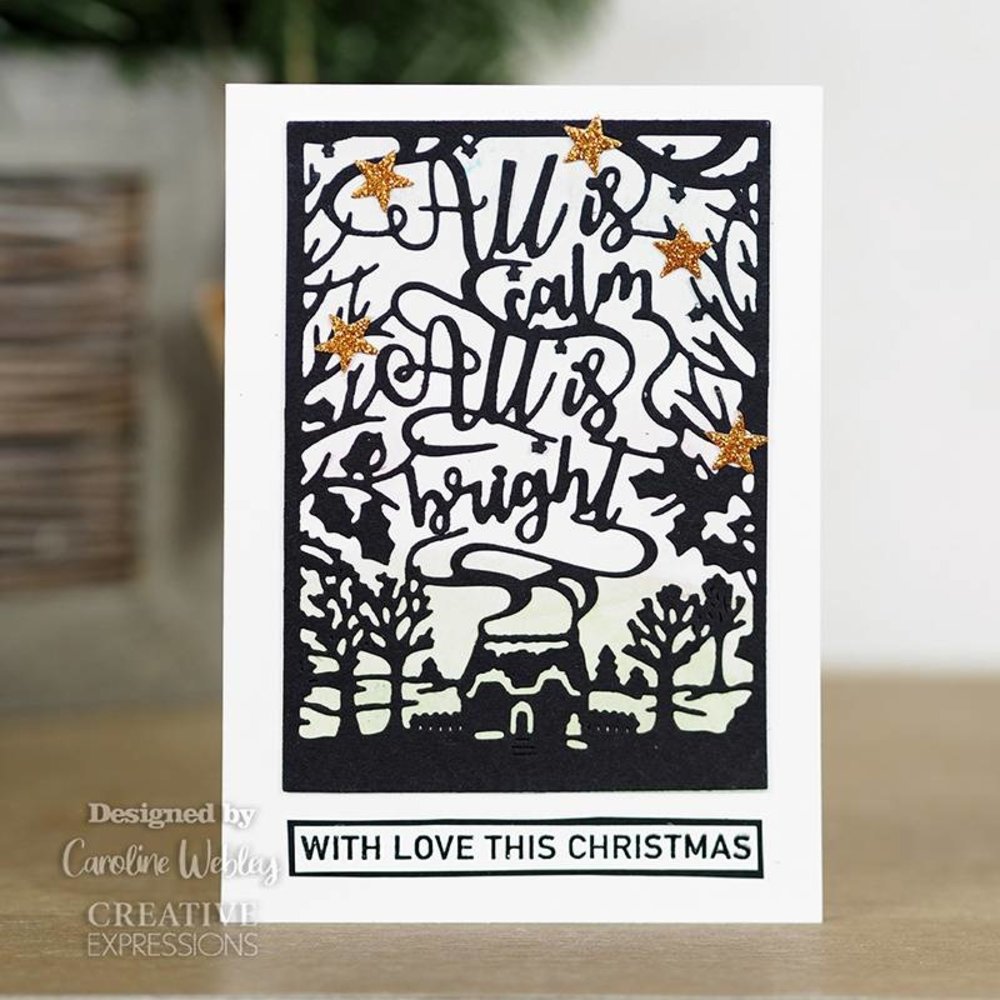 Creative Expressions Paper Panda Craft Die All Is Calm All Is Bright (CEDPP026) (OUTLET)