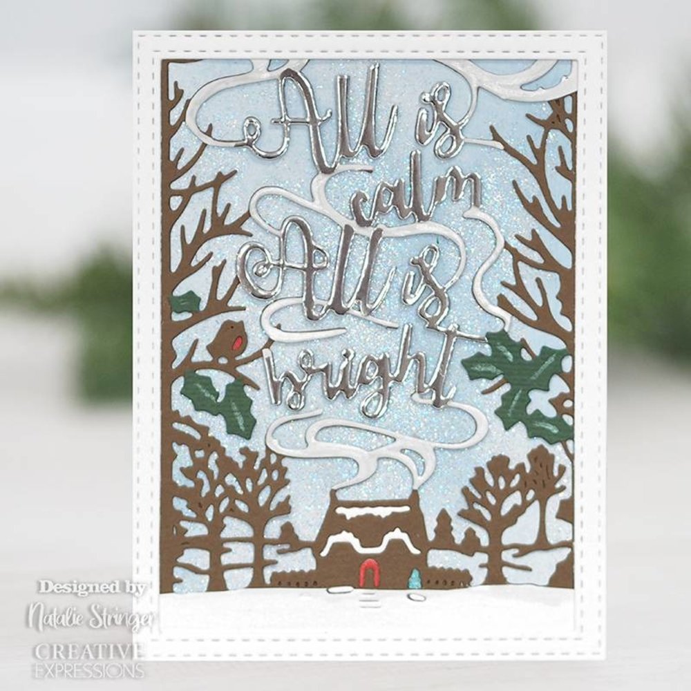 Creative Expressions Paper Panda Craft Die All Is Calm All Is Bright (CEDPP026) (OUTLET)