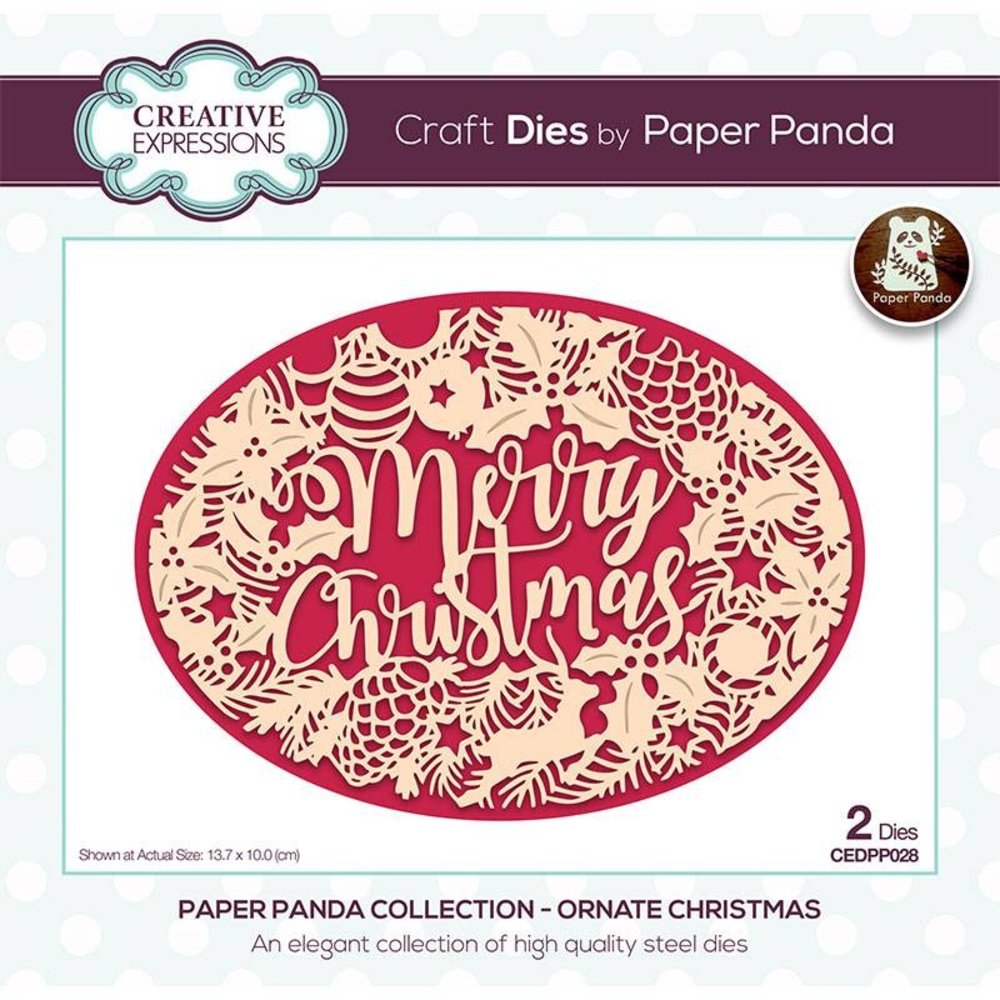 Creative Expressions Paper Panda Craft Die Ornate Christmas (CEDPP028) (OUTLET)