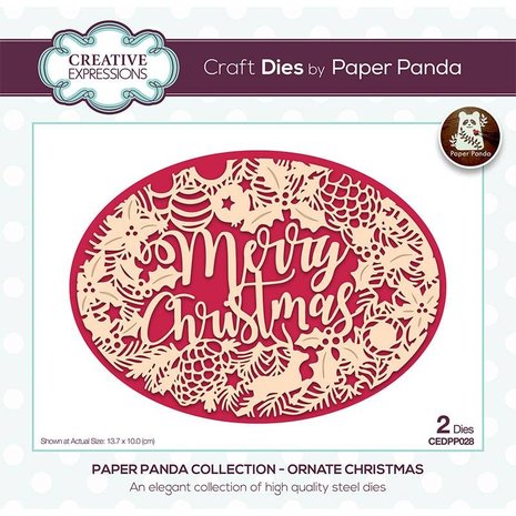 Creative Expressions Paper Panda Craft Die Ornate Christmas (CEDPP028) (OUTLET)