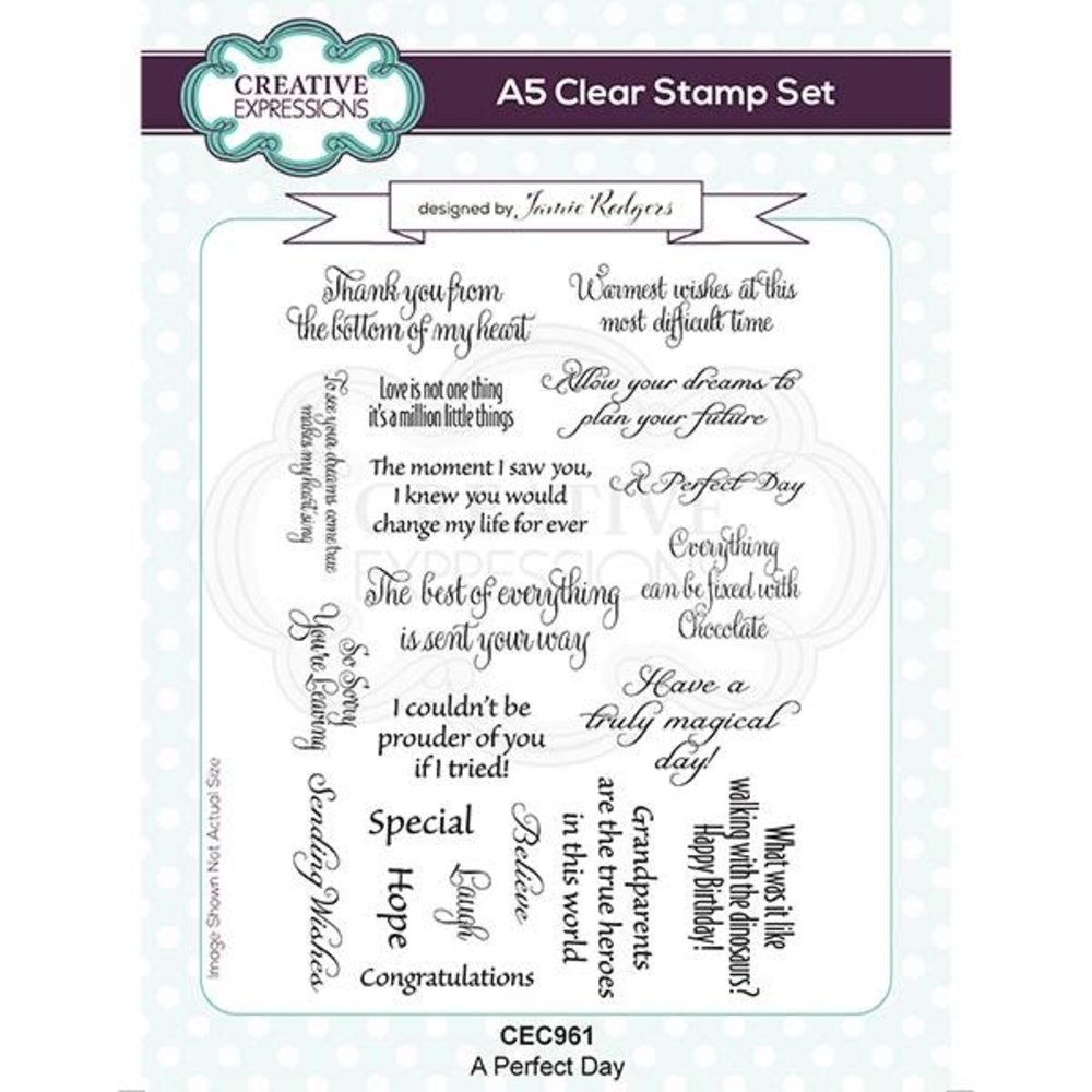 Creative Expressions Jamie Rodgers Clear Stamp A5 A Perfect Day (CEC961) (OUTLET)