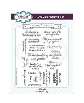 Creative Expressions Jamie Rodgers Clear Stamp A5 A Perfect Day (CEC961) (OUTLET)