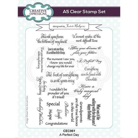 Creative Expressions Jamie Rodgers Clear Stamp A5 A Perfect Day (CEC961) (OUTLET)