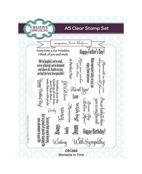 Creative Expressions Jamie Rodgers Clear Stamp A5 Moments In Time (CEC960) (OUTLET)