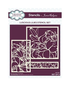 Creative Expressions Jamie Rodgers Stencil Luscious Lilies (CEST047) (OUTLET)