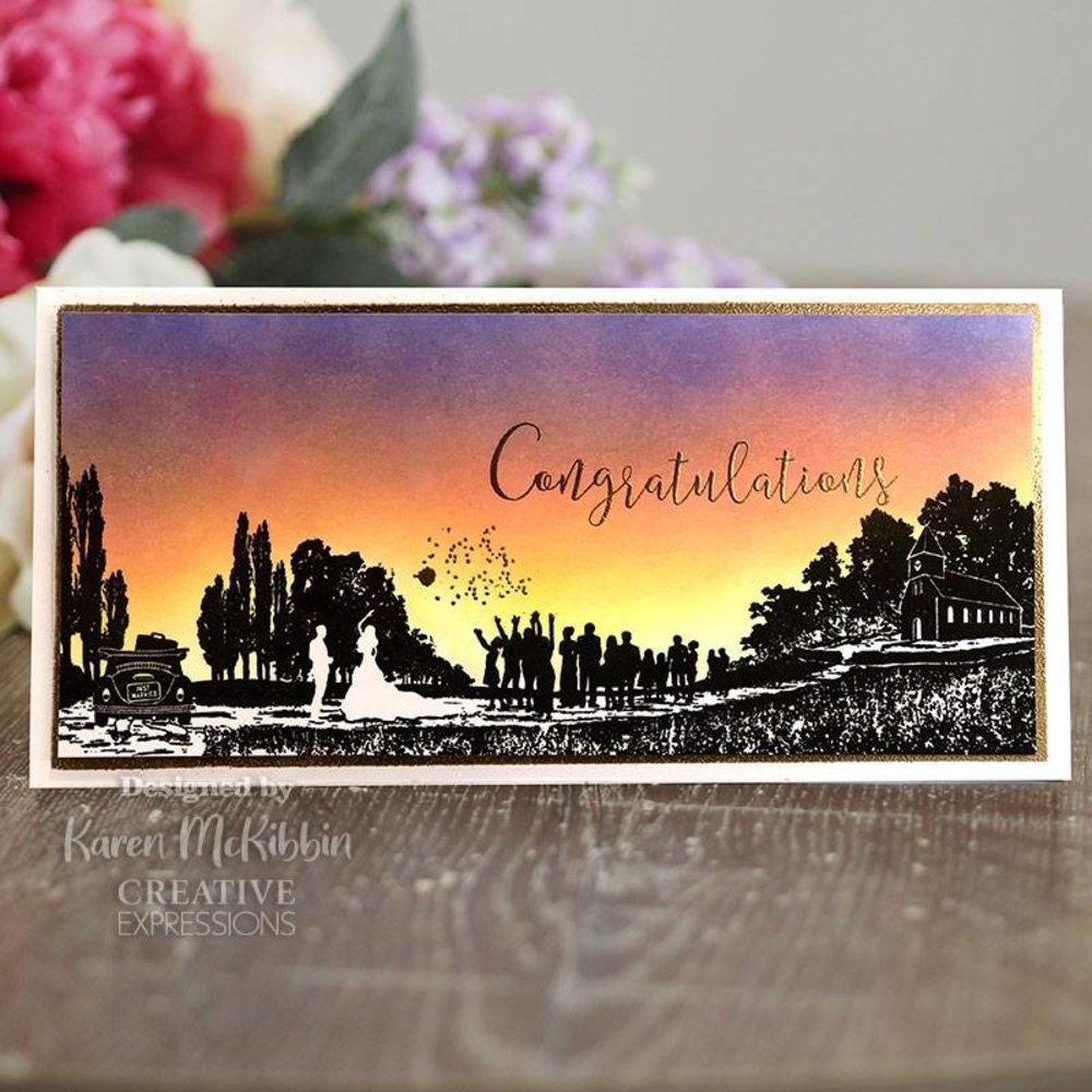 Creative Expressions Designer Boutique Rubber Stamp DL The Big Day (UMSDB060) (OUTLET)