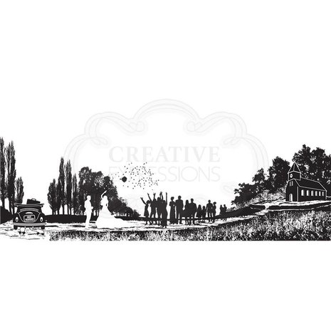 Creative Expressions Designer Boutique Rubber Stamp DL The Big Day (UMSDB060) (OUTLET)