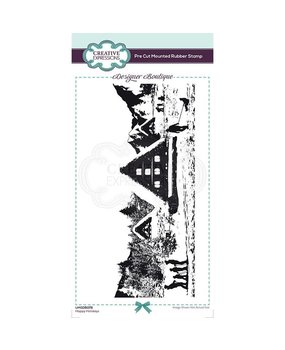 Creative Expressions Designer Boutique Rubber Stamp DL Happy Holidays (UMSDB078) (OUTLET)
