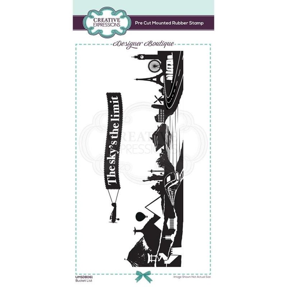 Creative Expressions Designer Boutique Rubber Stamp DL Bucket List (UMSDB061) (OUTLET) Creative Expressions Designer Boutique Rubber Stamp DL Bucket List (UMSDB061) (OUTLET)