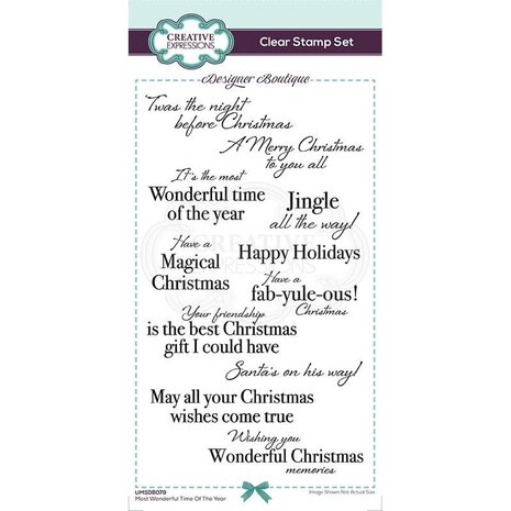 Creative Expressions Designer Boutique Clear Stamp DL Most Wonderful Time Of The Year (UMSDB079) (OUTLET) Creative Expressions Designer Boutique Clear Stamp DL Most Wonderful Time Of The Year (UMSDB079) (OUTLET)