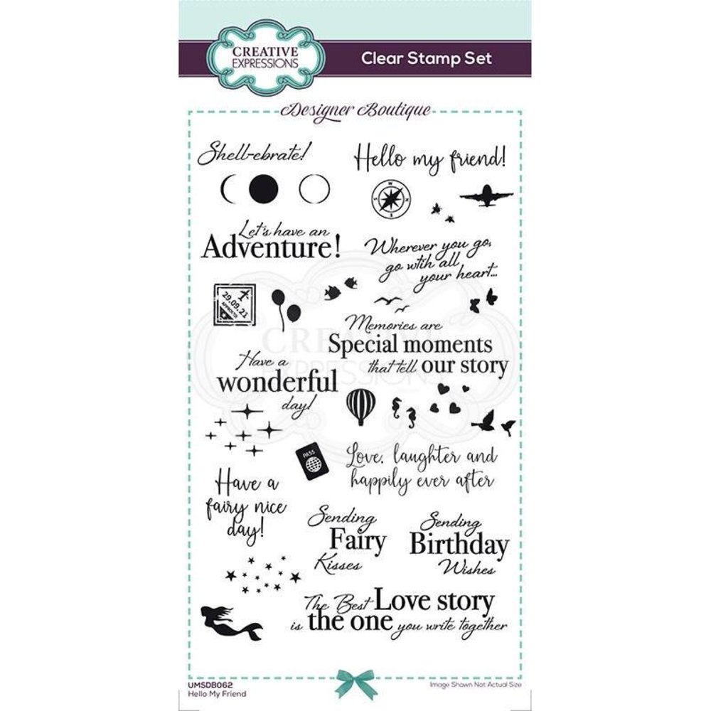 Creative Expressions Designer Boutique Clear Stamp DL Hello My Friend (UMSDB062) (OUTLET)