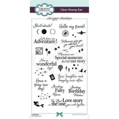 Creative Expressions Designer Boutique Clear Stamp DL Hello My Friend (UMSDB062) (OUTLET)