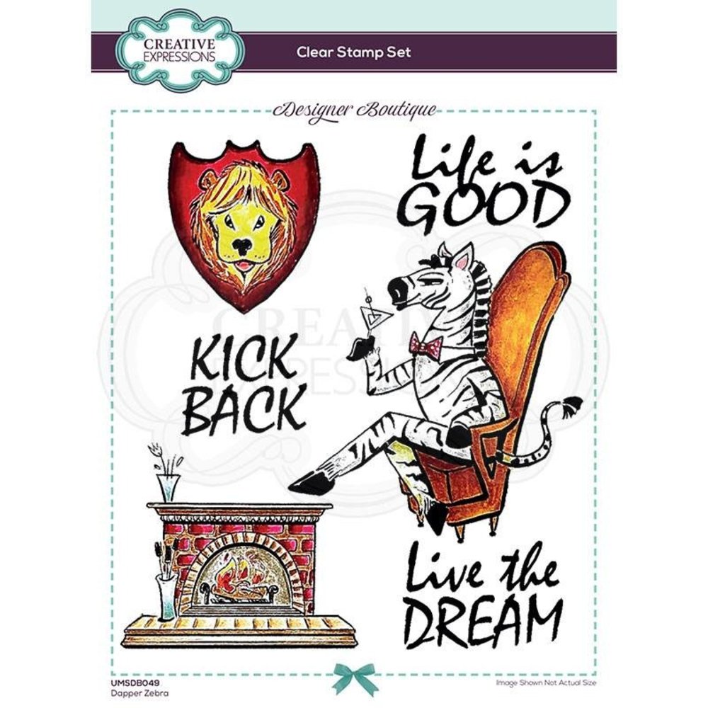 Creative Expressions Designer Boutique Clear Stamp A5 Dapper Zebra (UMSDB049) (OUTLET) Creative Expressions Designer Boutique Clear Stamp A5 Dapper Zebra (UMSDB049) (OUTLET)