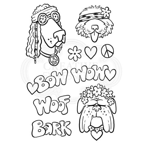 Creative Expressions Designer Boutique Clear Stamp A5 Hippie Dogs (UMSDB050) (OUTLET) Creative Expressions Designer Boutique Clear Stamp A5 Hippie Dogs (UMSDB050) (OUTLET)