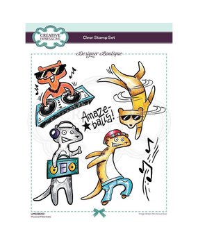 Creative Expressions Designer Boutique Clear Stamp A5 Musical Meerkats (UMSDB053) (OUTLET)
