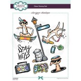 Creative Expressions Designer Boutique Clear Stamp A5 Skate-Kats (UMSDB054) (OUTLET)