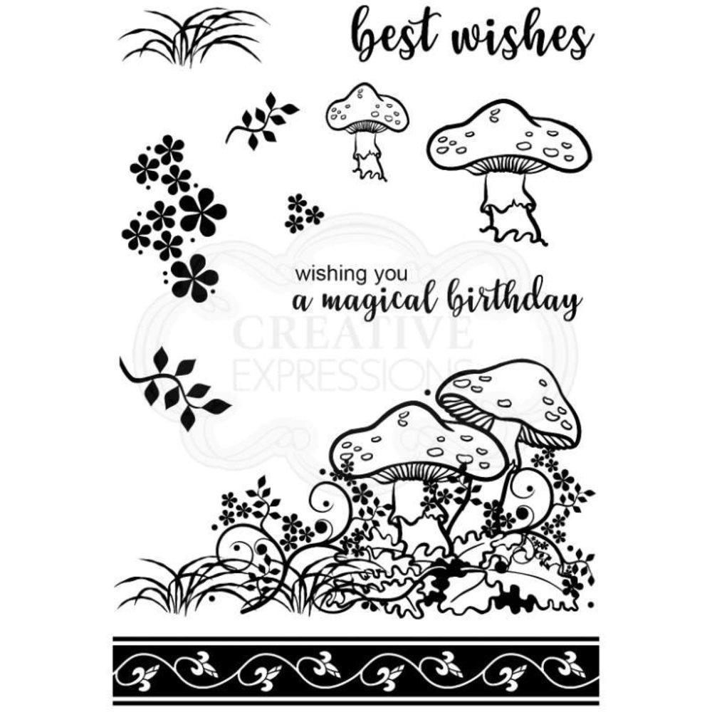 Creative Expressions Designer Boutique CS A6 Woodland Walk Tiptoe Amongst The Toadstools (UMSDB090) (OUTLET)