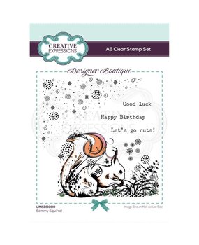 Creative Expressions Designer Boutique Clear Stamp A6 Woodland Walk Sammy Squirrel (UMSDB089) (OUTLET)