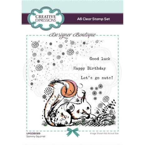 Creative Expressions Designer Boutique Clear Stamp A6 Woodland Walk Sammy Squirrel (UMSDB089) (OUTLET) Creative Expressions Designer Boutique Clear Stamp A6 Woodland Walk Sammy Squirrel (UMSDB089) (OUTLET)