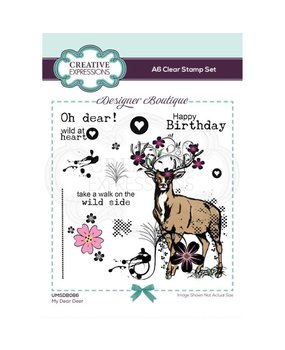 Creative Expressions Designer Boutique Clear Stamp A6 Woodland Walk My Dear Deer (UMSDB086) (OUTLET)
