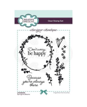 Creative Expressions Designer Boutique Clear Stamp A6 Springtime Blooms (UMSDB066) (OUTLET)