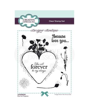 Creative Expressions Designer Boutique Clear Stamp A6 Eternal Poppies (UMSDB065) (OUTLET)