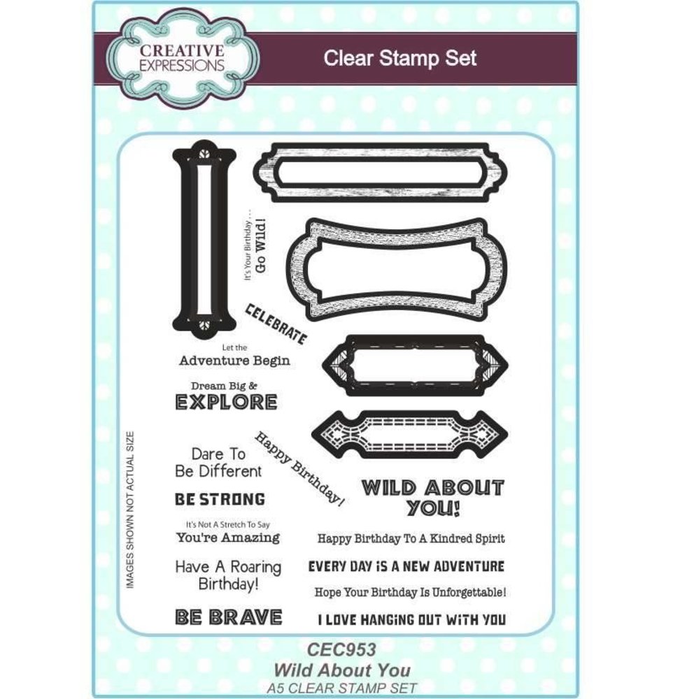 Creative Expressions Clear Stamp A5 Wild About You (CEC953) (OUTLET)