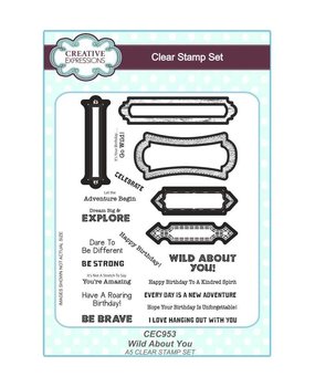 Creative Expressions Clear Stamp A5 Wild About You (CEC953) (OUTLET)