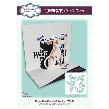Creative Expressions Paper Cuts Pop Up Collection Woof! (CEDPC1150) (OUTLET)