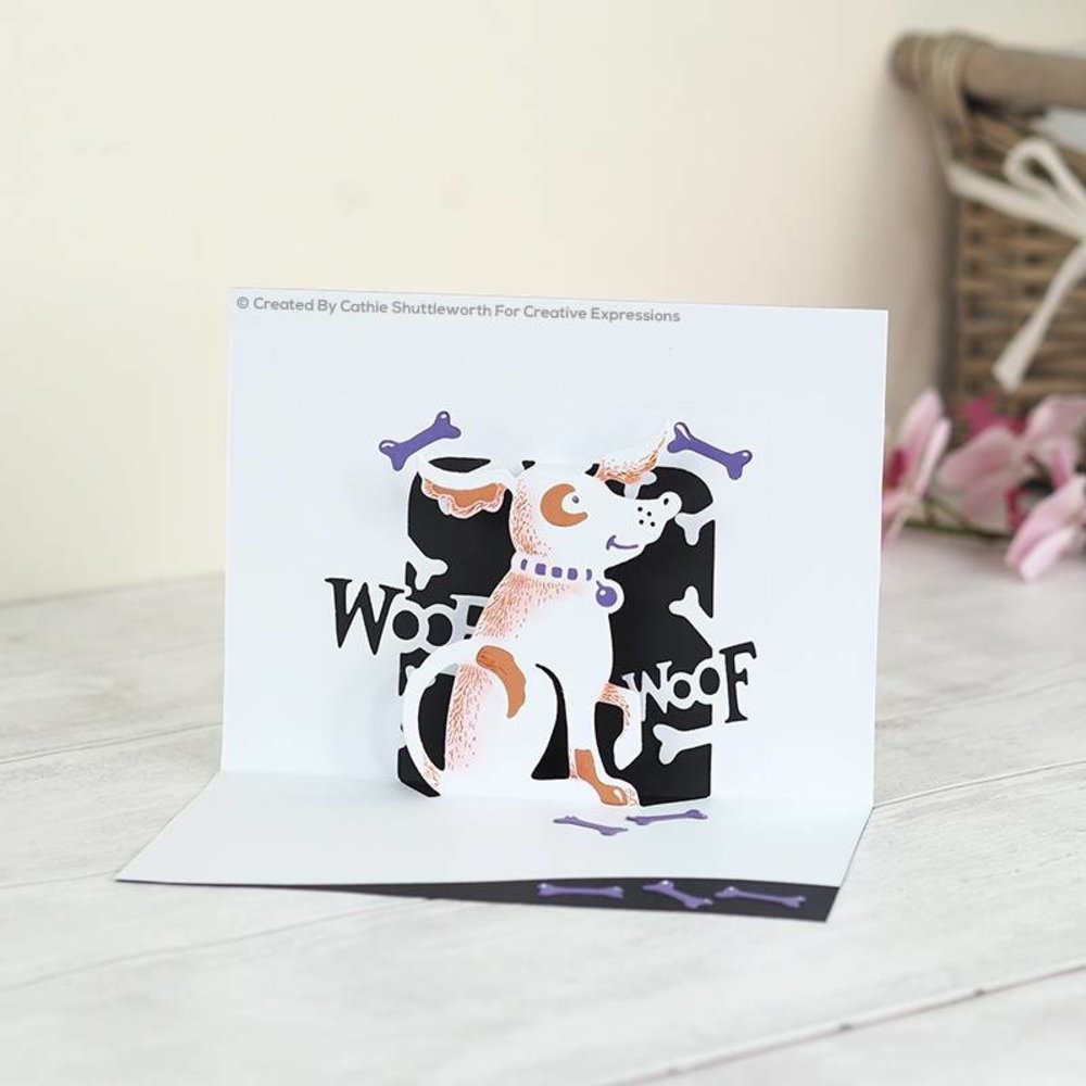 Creative Expressions Paper Cuts Pop Up Collection Woof! (CEDPC1150) (OUTLET)