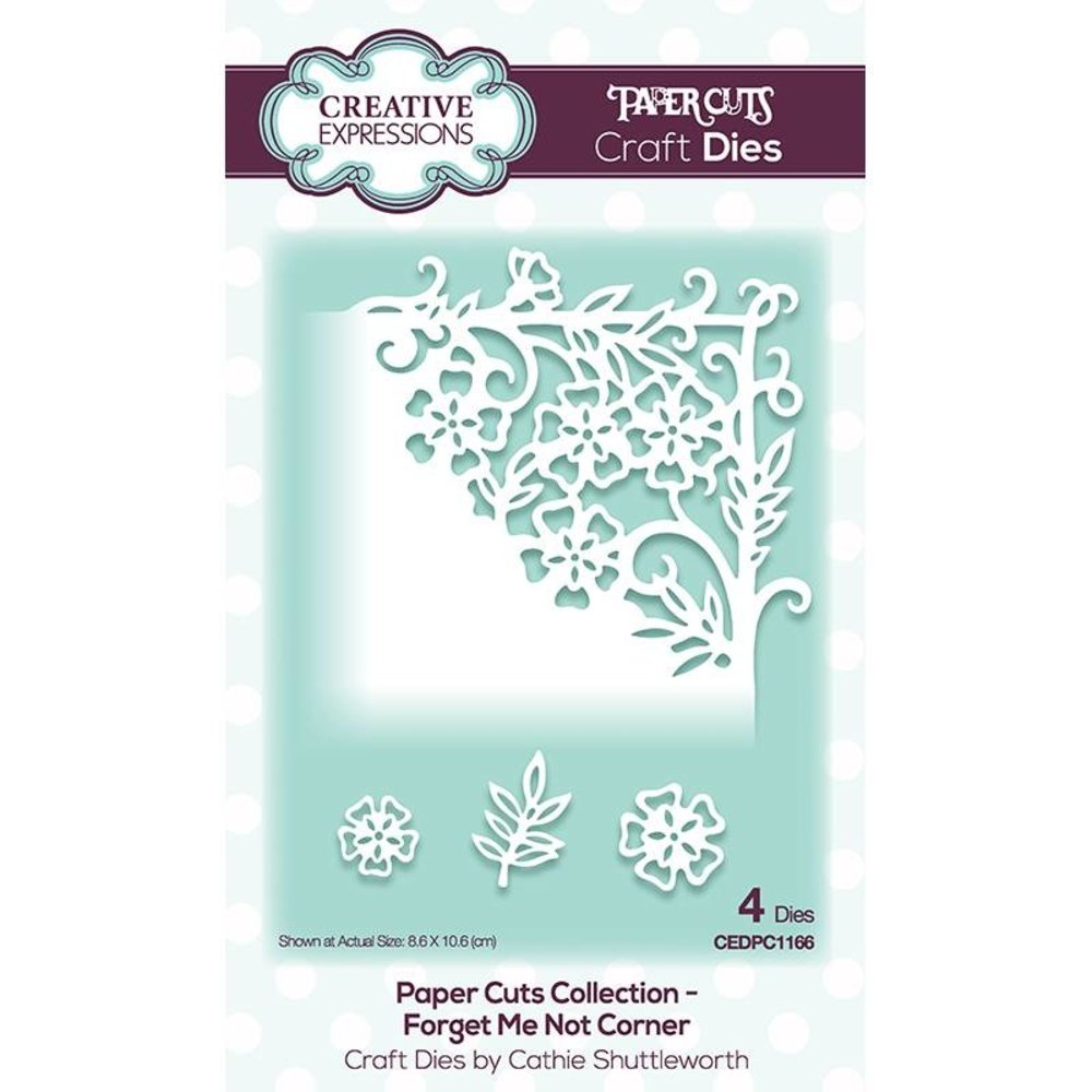 Creative Expressions Paper Cuts Collection Corner Forget Me Not (CEDPC1166) (OUTLET)