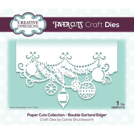 Creative Expressions Paper Cuts Collection Edger Bauble Garland (CEDPC1172) (OUTLET)