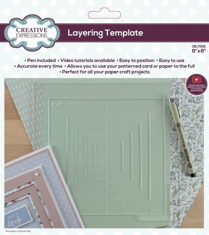 Creative Expressions Layering Template 6x6 Inch (CELT002) (OUTLET)