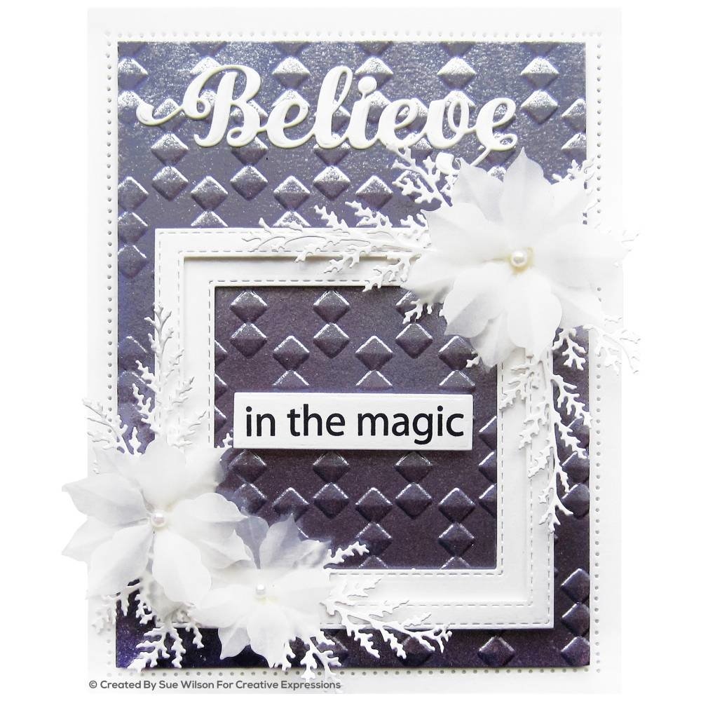 Creative Expressions Sue Wilson 3D Embossing Folder Diamond Droplets (EF3D-032) (OUTLET)