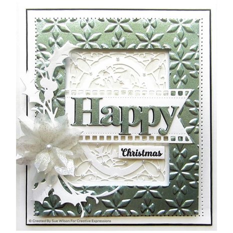 Creative Expressions Sue Wilson 3D Embossing Folder Diamond Poinsettias (EF3D-031) (OUTLET)