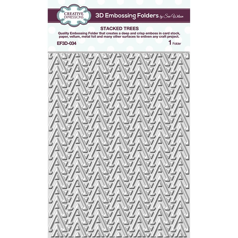Creative Expressions Sue Wilson 3D Embossing Folder Stacked Trees (EF3D-034) (OUTLET) Creative Expressions Sue Wilson 3D Embossing Folder Stacked Trees (EF3D-034) (OUTLET)