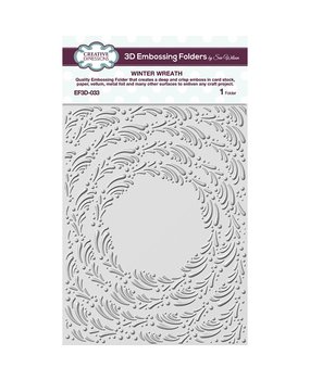 Creative Expressions Sue Wilson 3D Embossing Folder Winter Wreath (EF3D-033) (OUTLET) Creative Expressions Sue Wilson 3D Embossing Folder Winter Wreath (EF3D-033) (OUTLET)