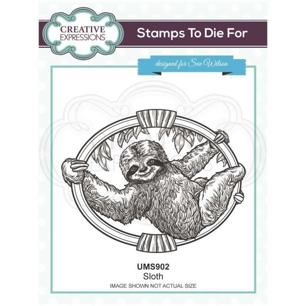 Creative Expressions Sue Wilson Rubber Stamp Sloth (UMS902) (OUTLET)