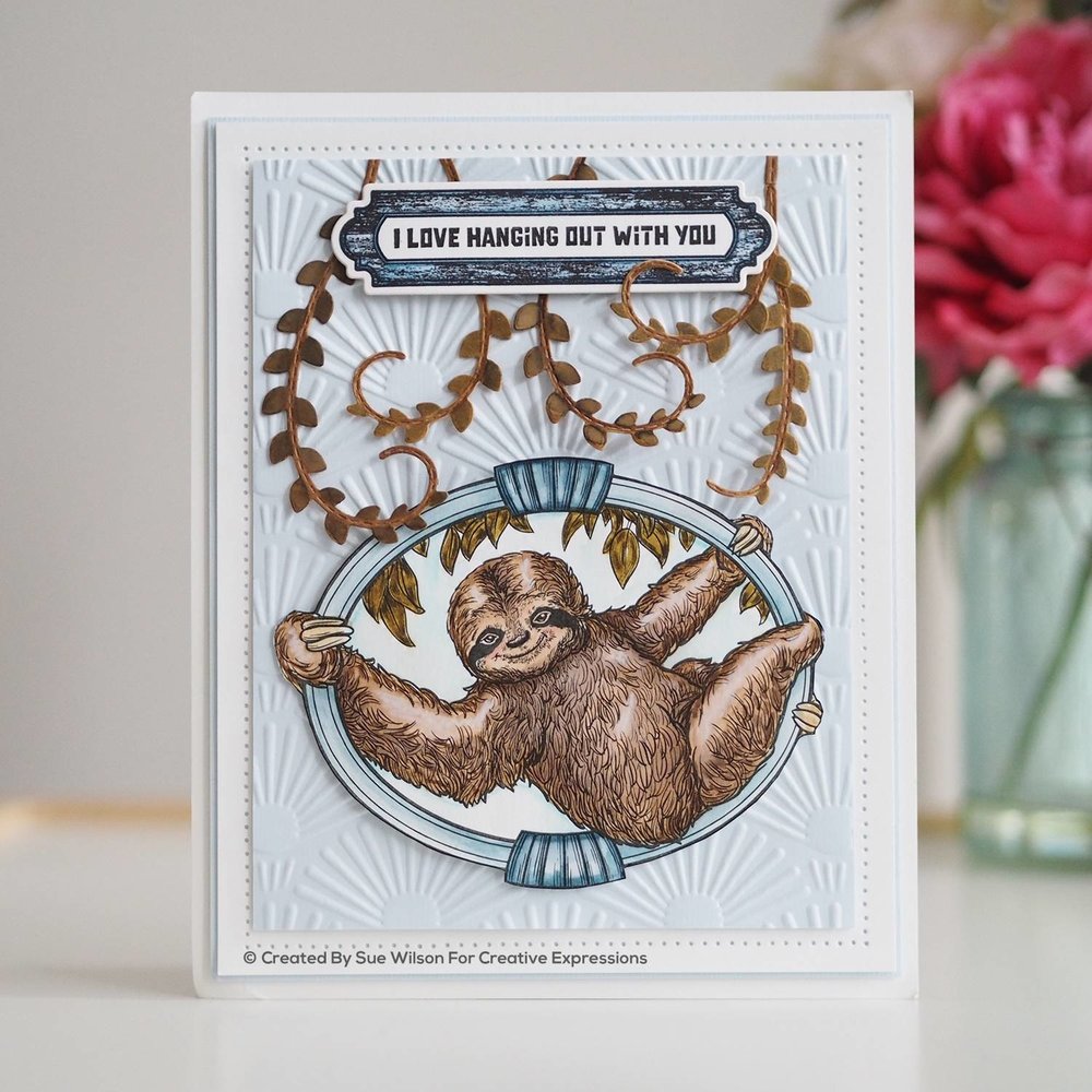 Creative Expressions Sue Wilson Rubber Stamp Sloth (UMS902) (OUTLET)